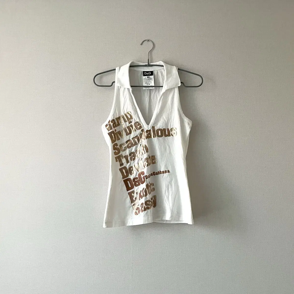 Dolce&Gabbana lettering sleeveless