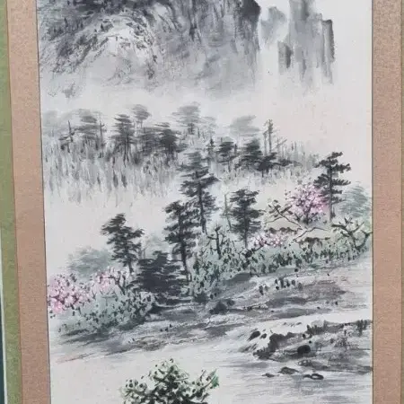 시경 박익준/진품/8폭/병풍/산수화/그림/심사워원