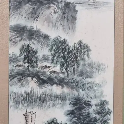 시경 박익준/진품/8폭/병풍/산수화/그림/심사워원