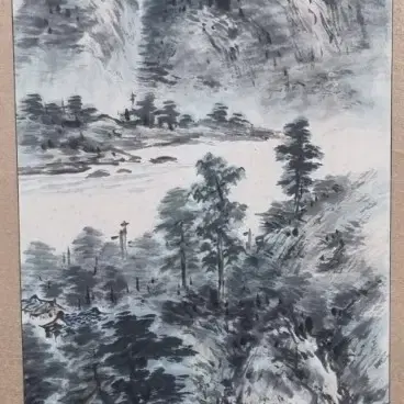 시경 박익준/진품/8폭/병풍/산수화/그림/심사워원