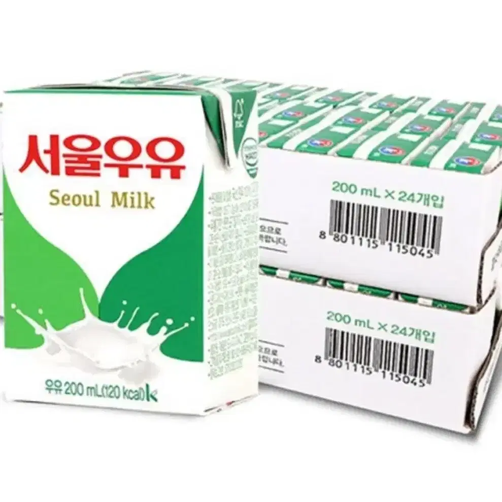 서울우유 흰 멸균 우유 200ml 48개