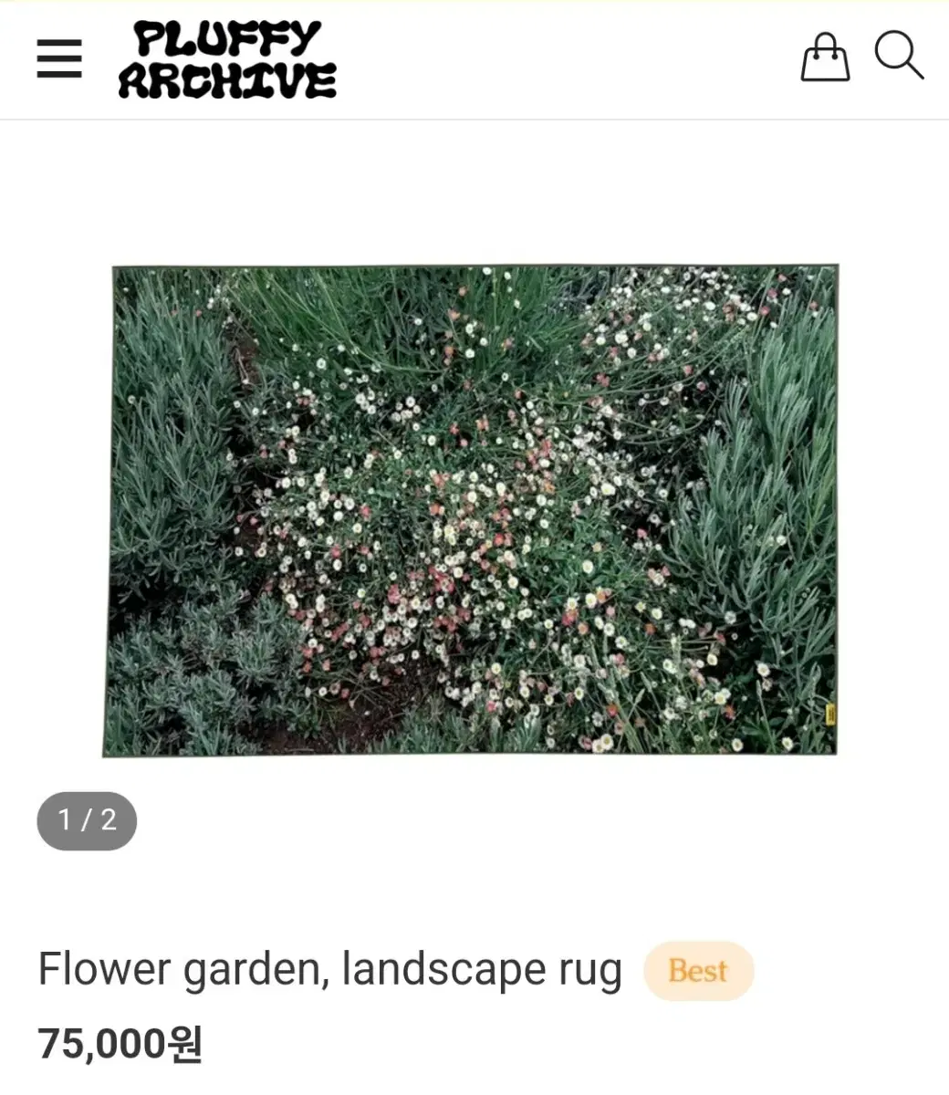 플러피 아카이브 러그 Flower garden, landscape rug