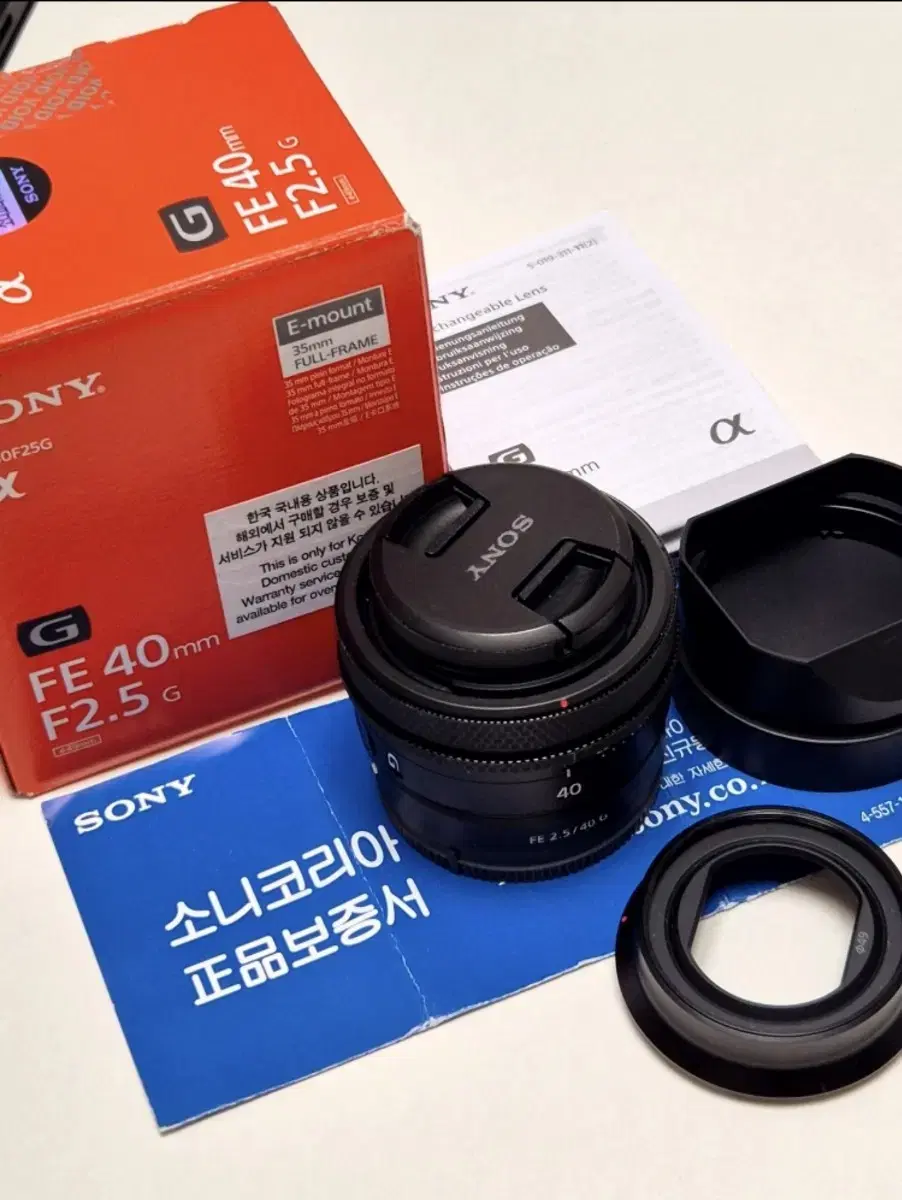 소니 FE SEL40F25 40mm f2.5 카메라 렌즈