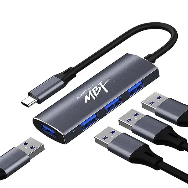 C타입 4포트 USB3.0+2.0 무전원 허브