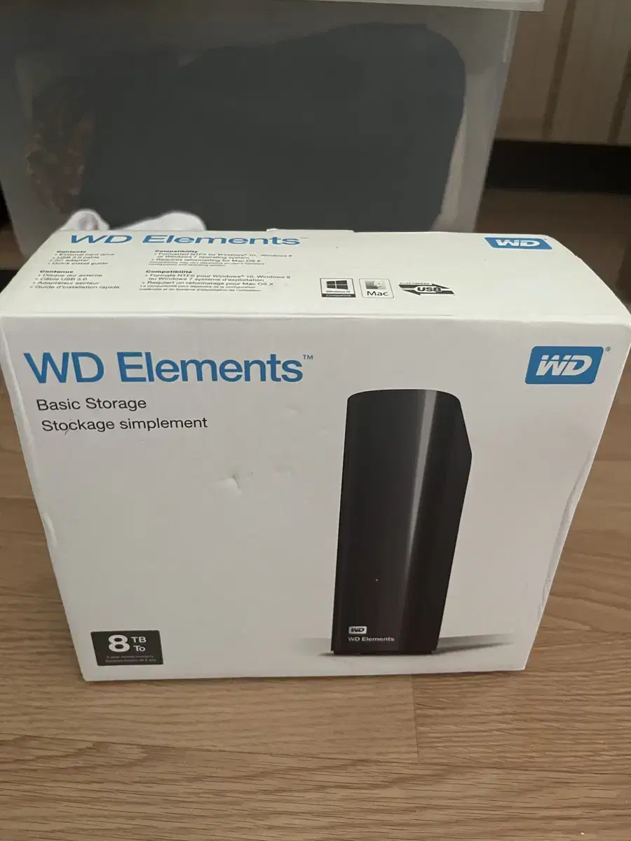 WD elements 8TB hdd 미개봉