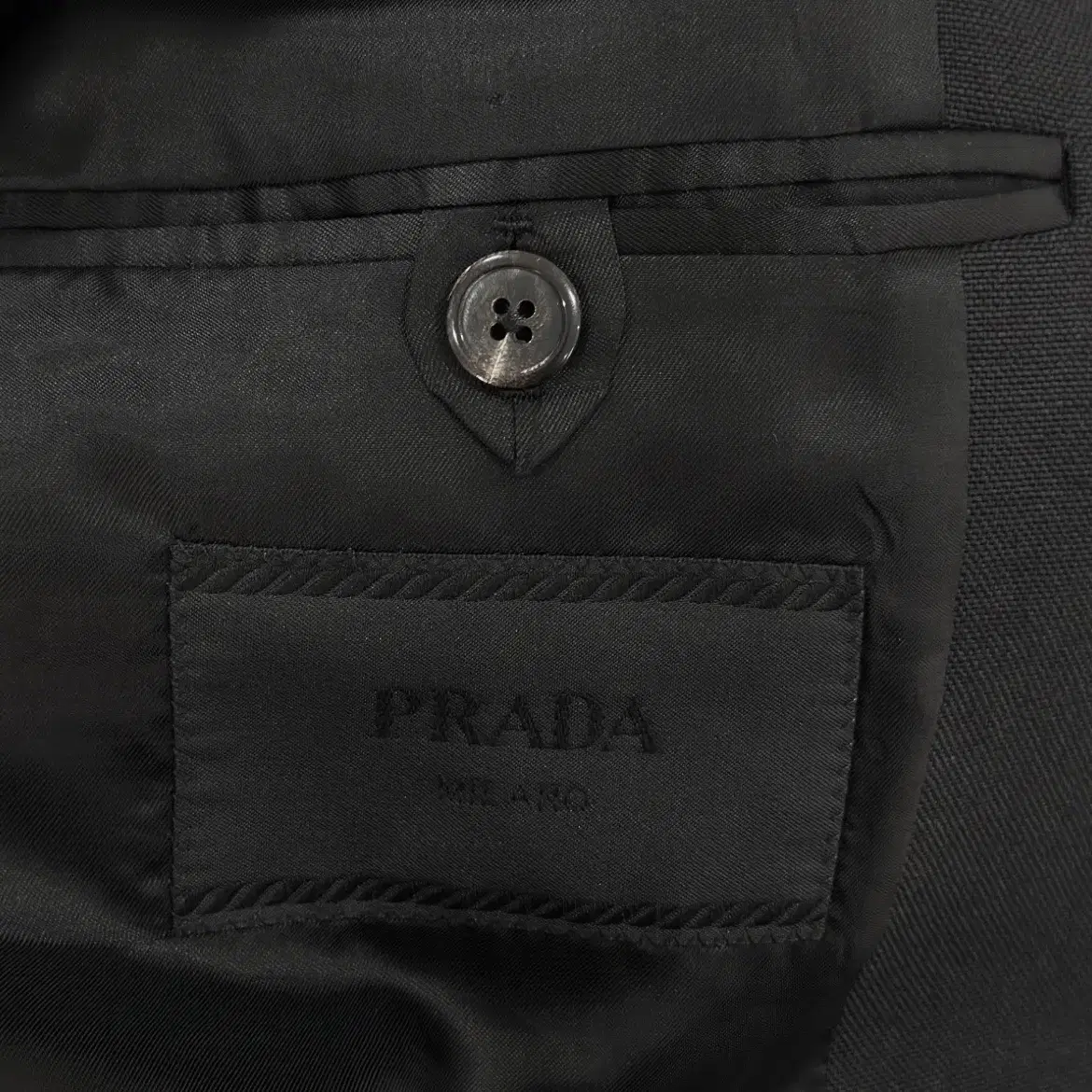 [52] PRADA 프라다 남성 싱글 브레스티드 숄카라 울 블레이저 자켓