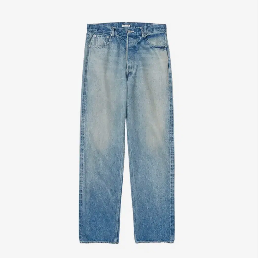 AURALEE SELVEDGE FADED HEAVY DENIM PANTS