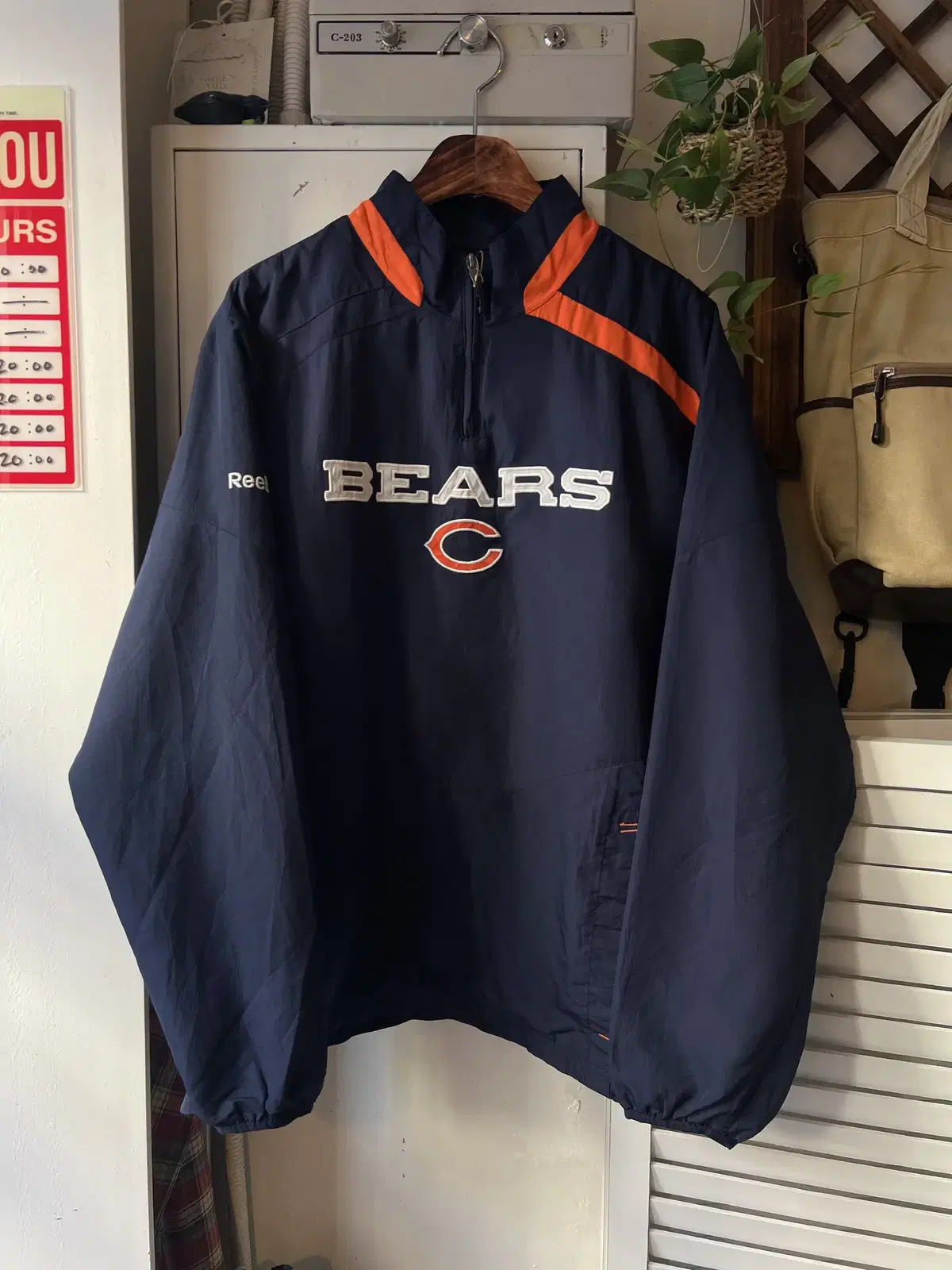 [XL]NFL USA BEARS 풋볼 팀 아노락 나일론 자켓