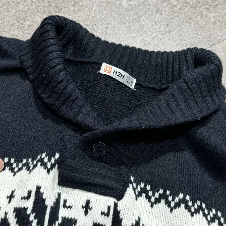 L/Vintage Nordic Shawl Collar Sweater/27