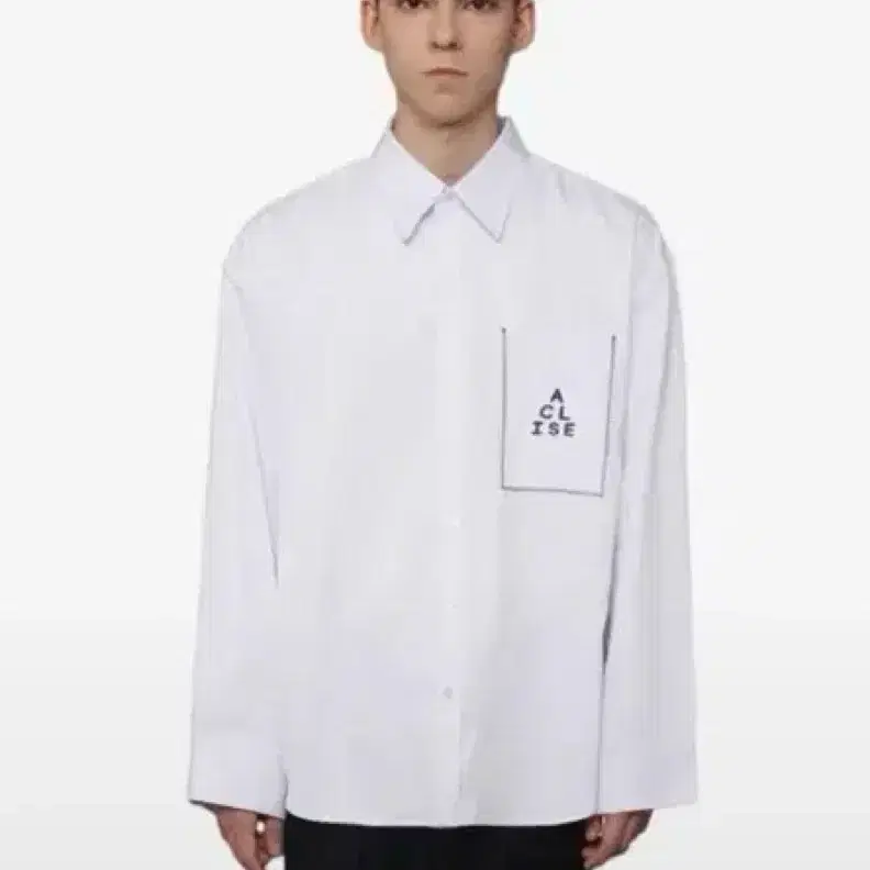 아클리세 Fake Pocket Shirts White