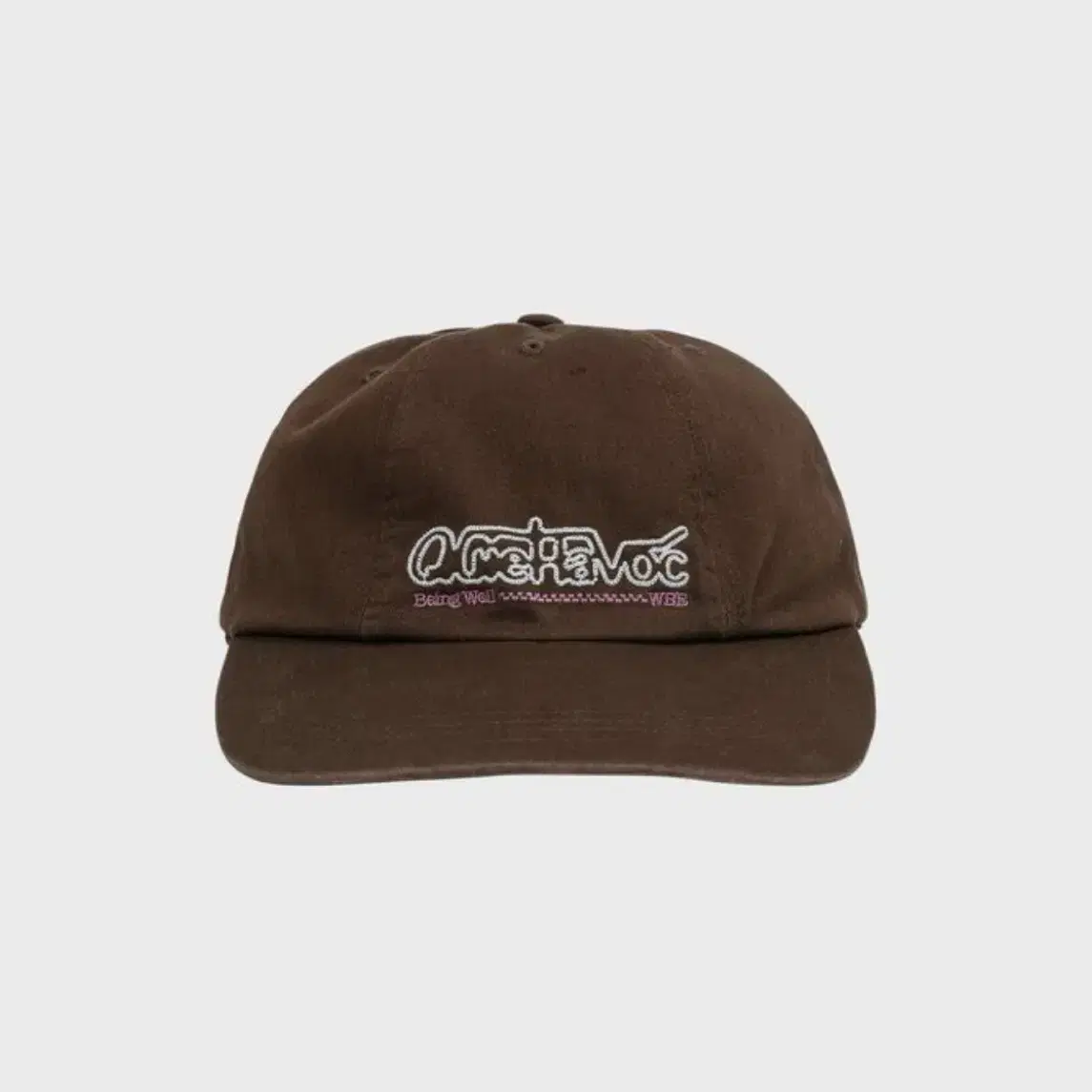 웰빙 익스프레스 모자 Slogan cap brown