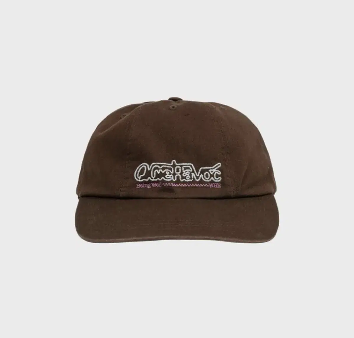 웰빙 익스프레스 모자 Slogan cap brown