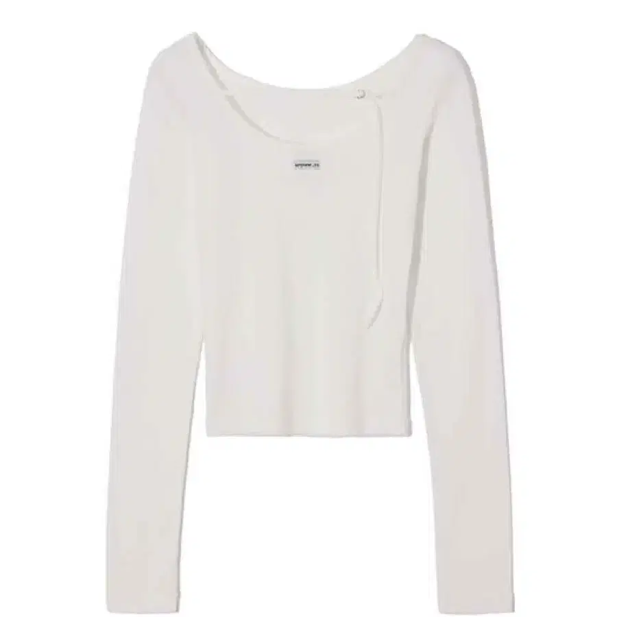 린세 - Back Point Boat Neck Sleeve White