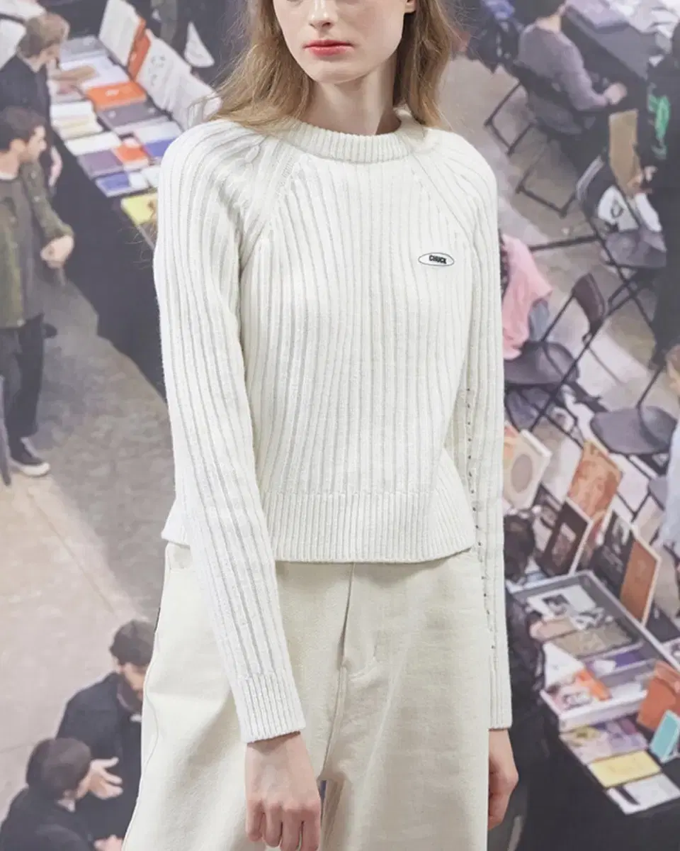 Chuck Crop Long Sleeve Knit Ivory