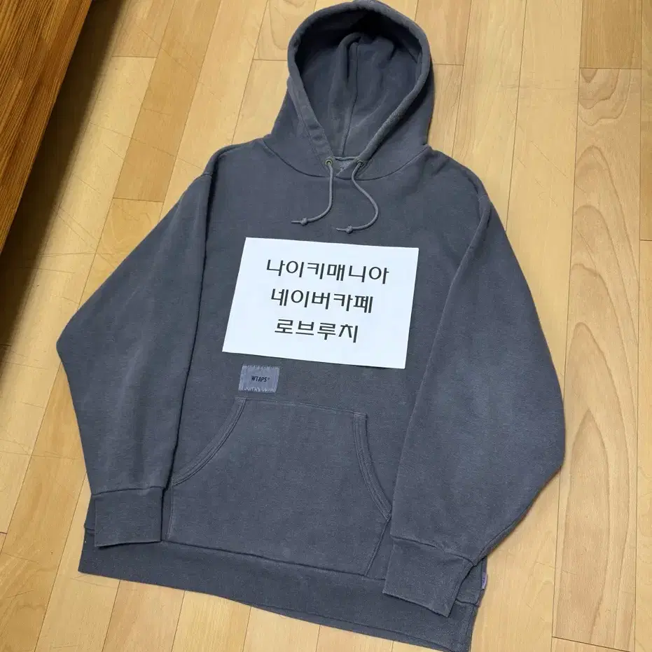 [L] 더블탭스 COPO 블랭크 후드 블랙 19AW