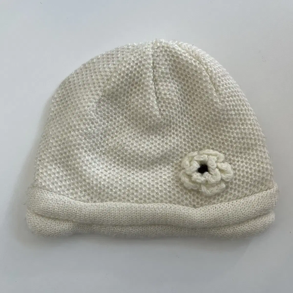 flower double layered beanie