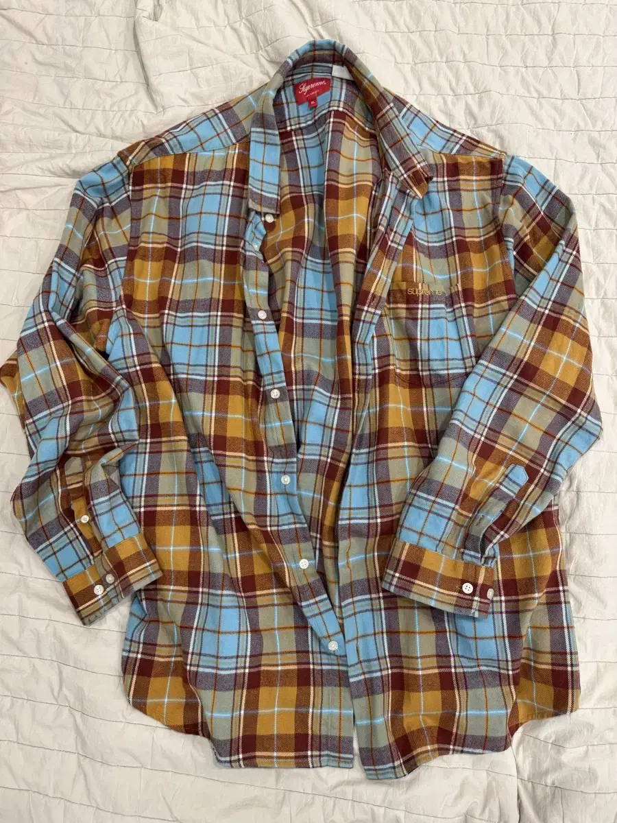 [XL] Supreme Plaid Flannel Shirt Rust -