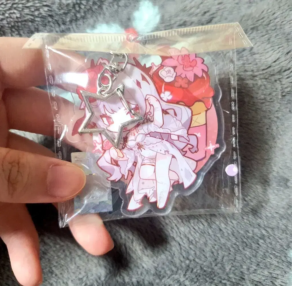 Mugimido Cafe Collaboration Goods (Kokuriko,Drea) acrylic keyring for sale!