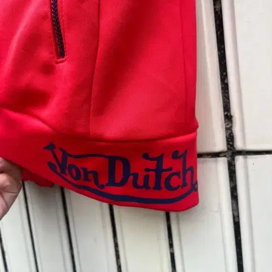 본더치 더블 지퍼 져지 레드 Von Dutch