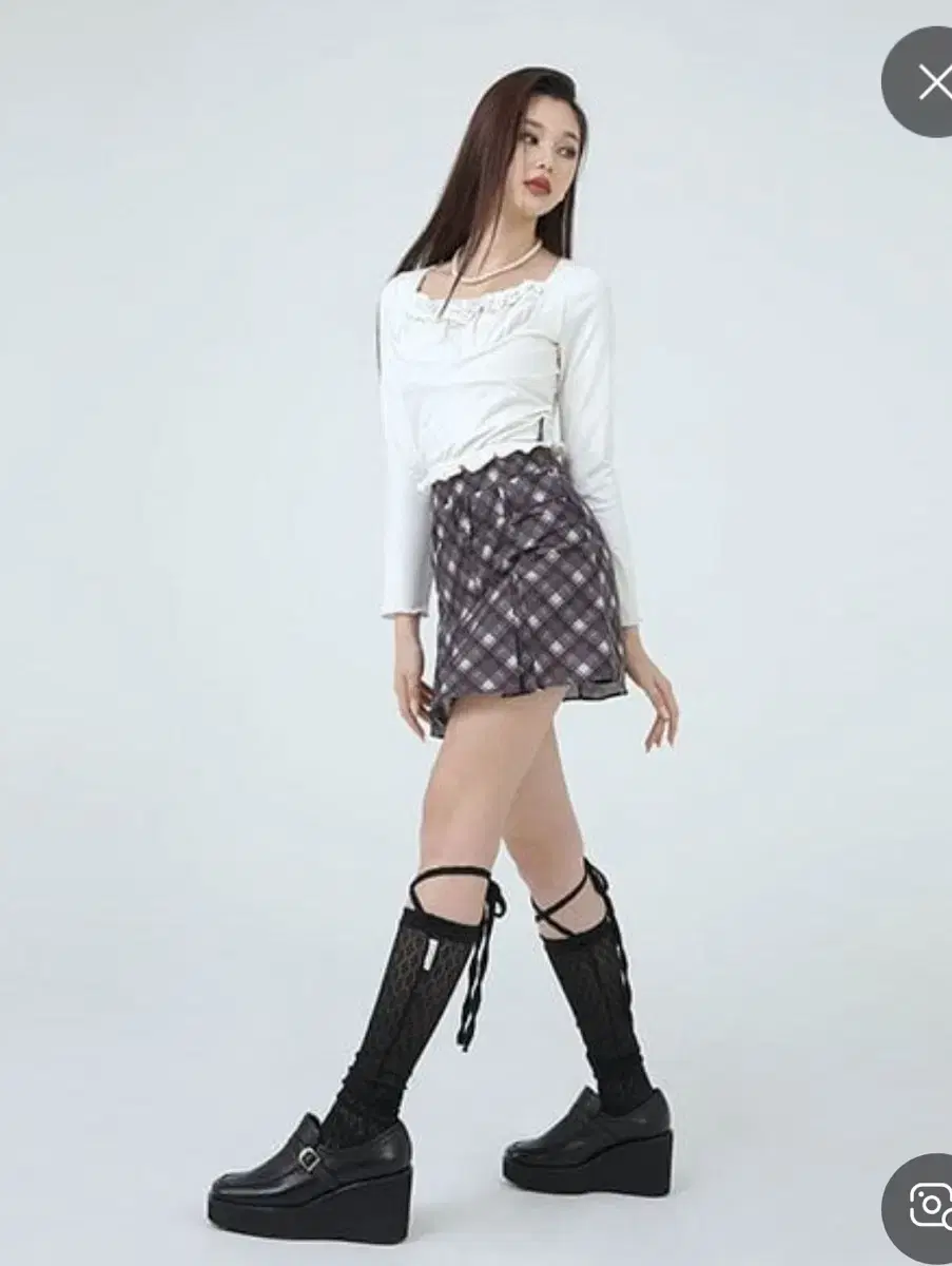 어글리쉐도우 BELT PANTS SKIRT(BLACK)