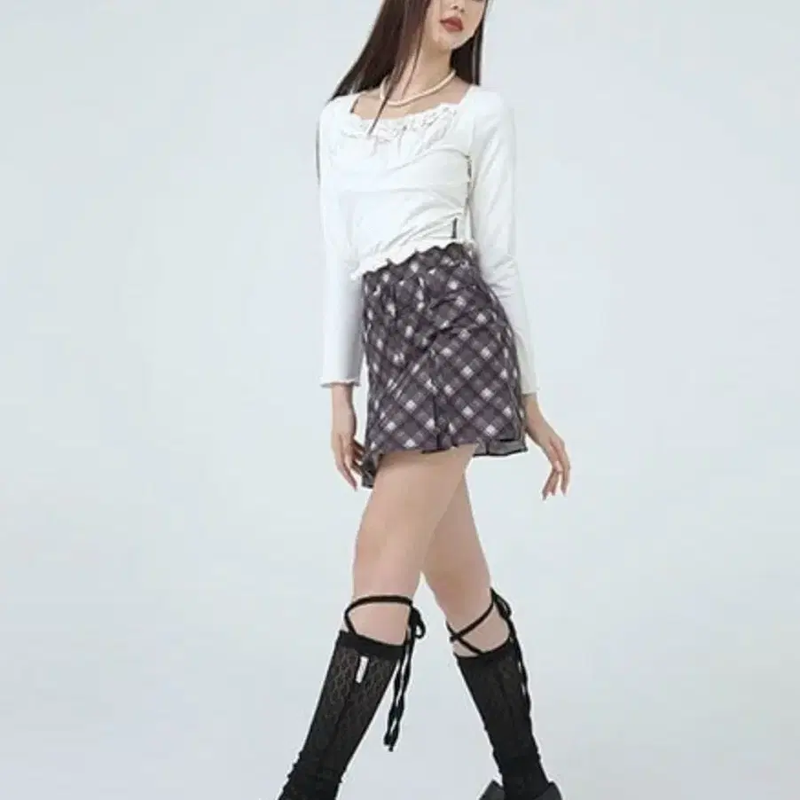 어글리쉐도우 BELT PANTS SKIRT(BLACK)