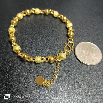 18K 골드 gp 골드 비즈 팔찌