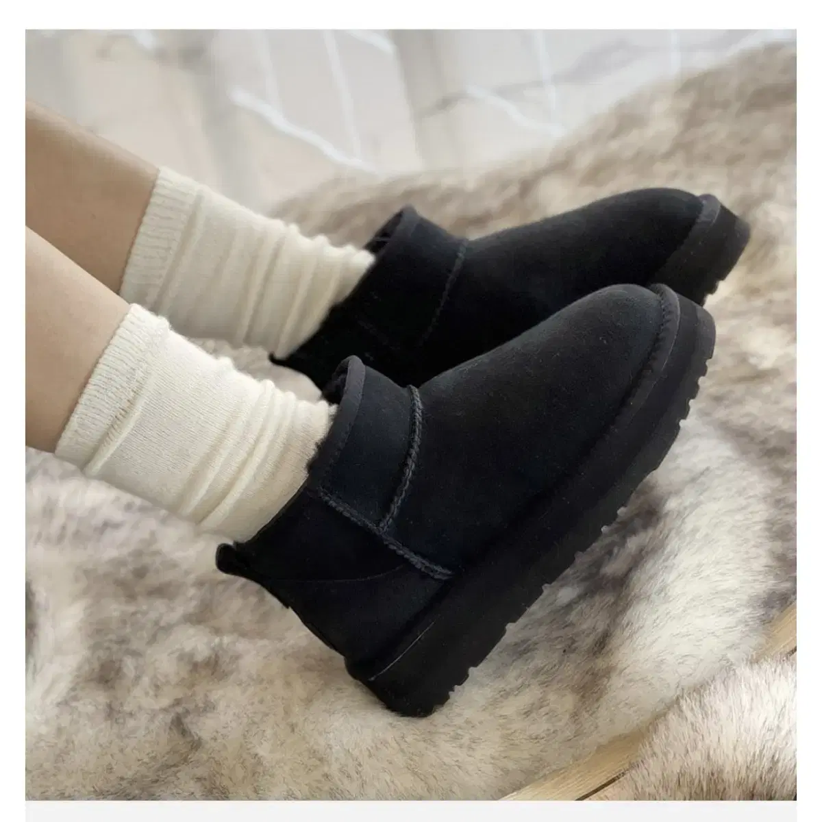 OZWEAR UGG 오즈웨어 플랫폼 울트라 미니 어그부츠 블랙