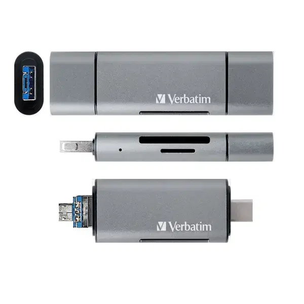 C-타입 OTG 카드 리더기 + Micro USB/USB 3.0 실버