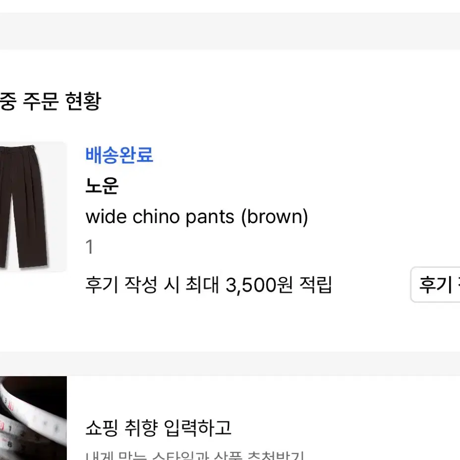 노운 wide chino pants (brown)