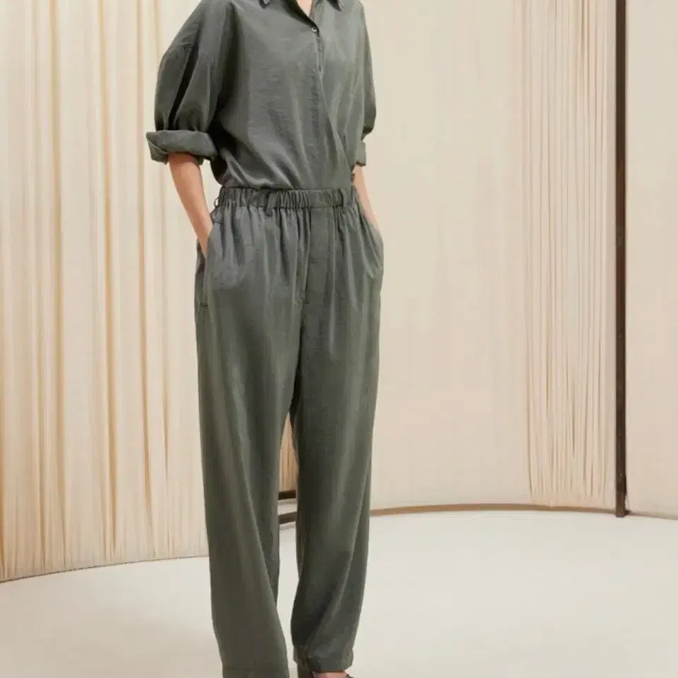 lemaire dry silk relax pants