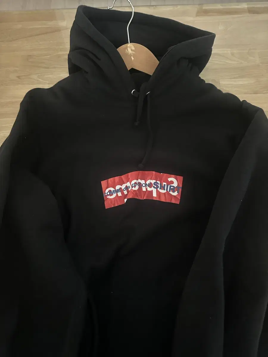 17 ss 슈프림 X 꼼데 콜라보 후드티 XL