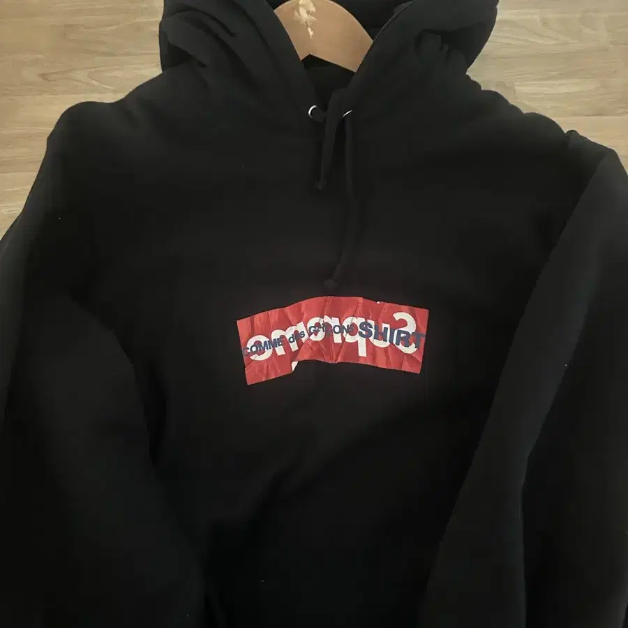 17 ss 슈프림 X 꼼데 콜라보 후드티 XL