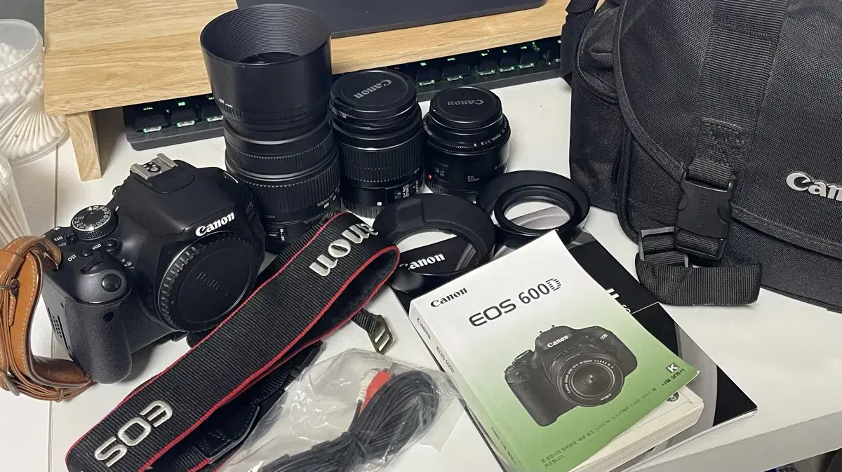 캐논 600D / 18-55mm / 50mm / 50-200mm 풀세트