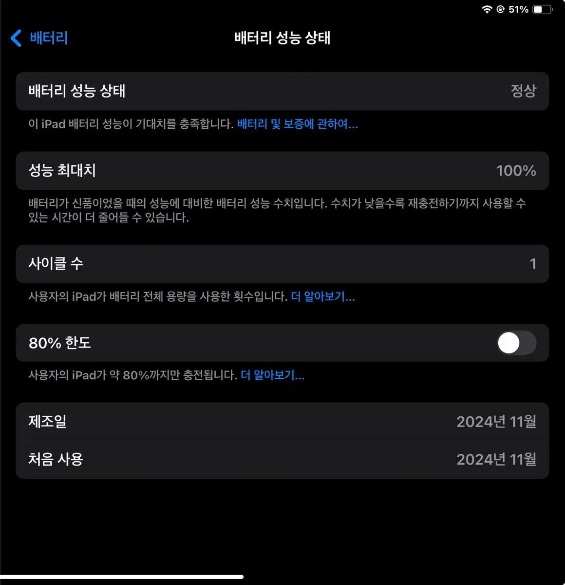 S급 아이패드미니7 128 wifi 스타라이트 국내정발