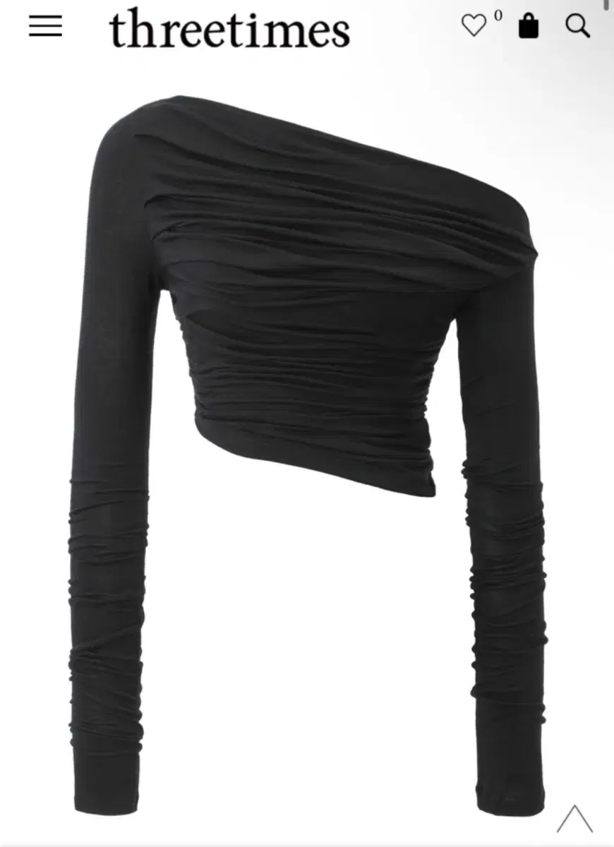 threetimes drape top black