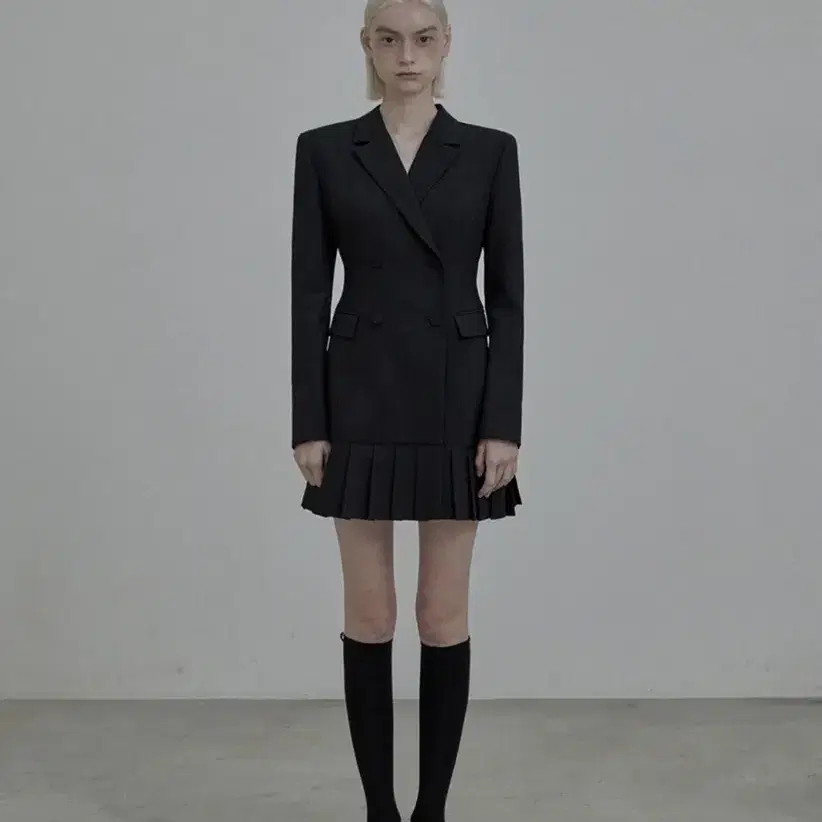 마우솔레움 suit jacket dress-black(short)