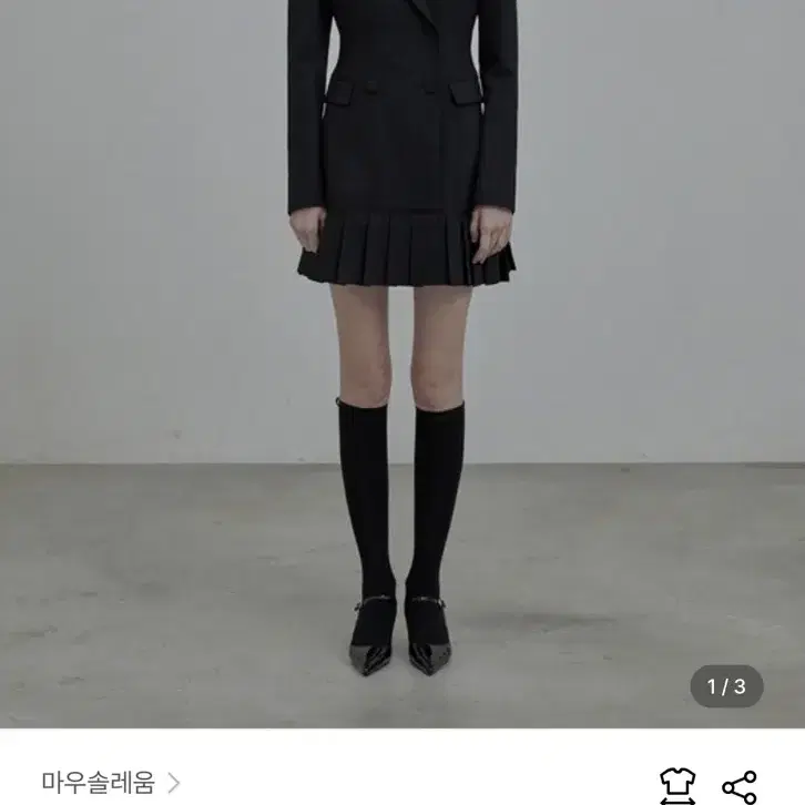 마우솔레움 suit jacket dress-black(short)