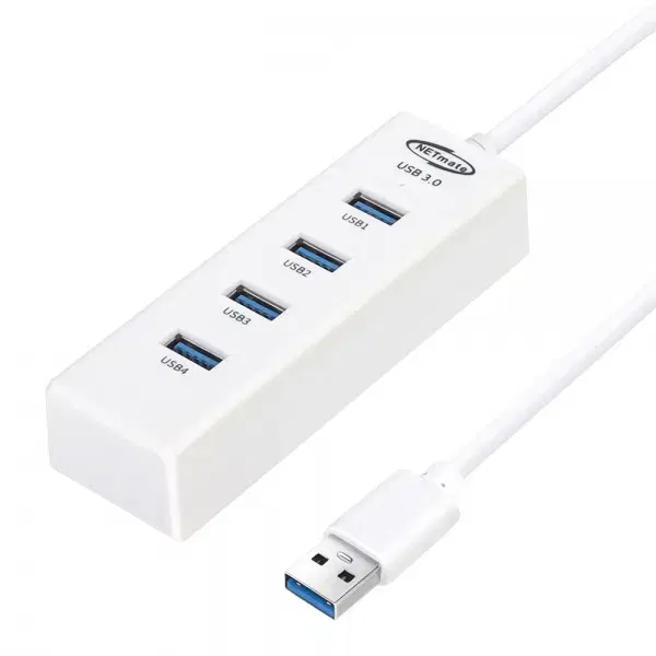 USB 3.0 4포트 무전원 허브 (30cm 케이블) 화이트