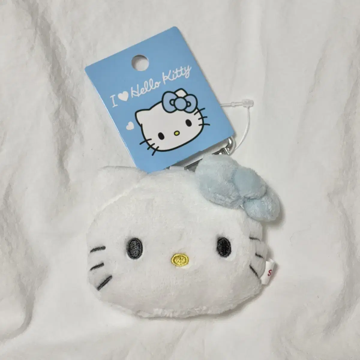 [Sanrio] Hello Kitty Face Mascot Holder Heart Keyring - Bloo