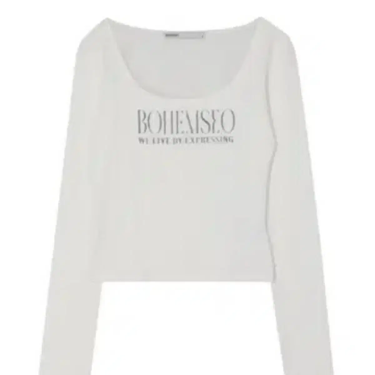 Bohemian Seoul Pale Printed Tee Long Sleeve White S