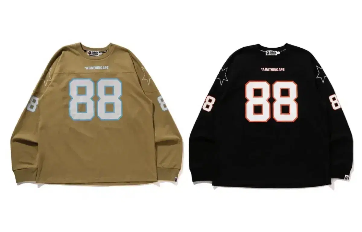 bape football 베이지 맨투맨