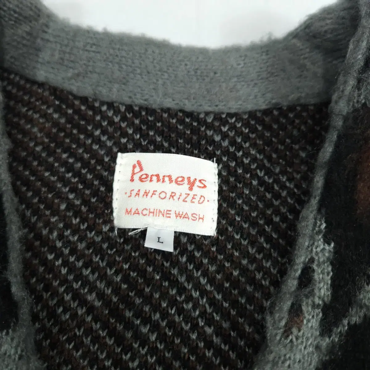 penneys 레오파드 아크릴 가디건 L