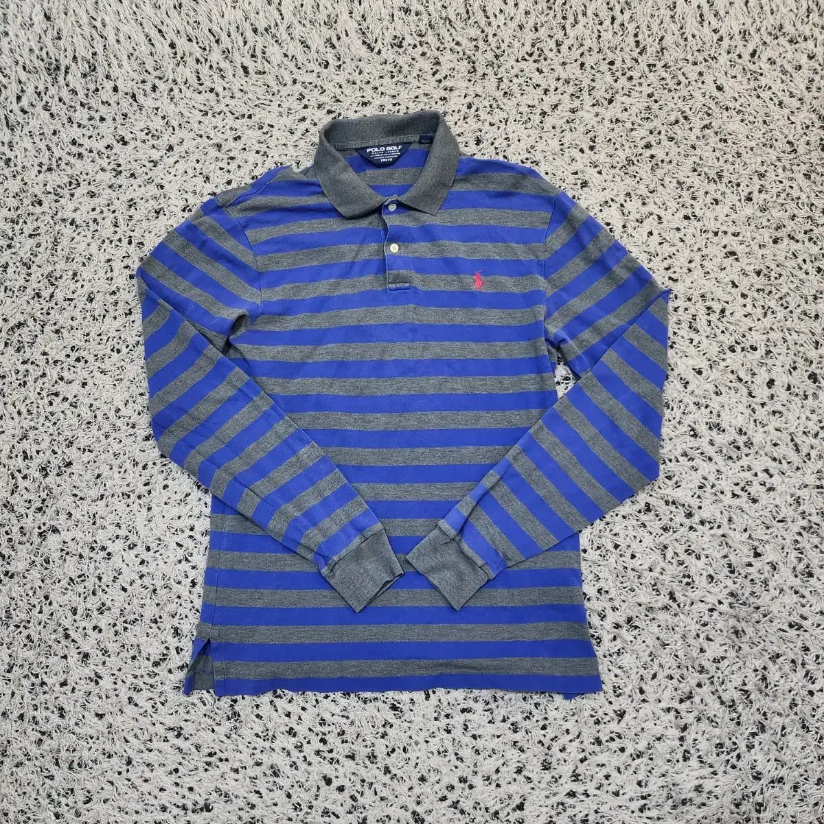 [L] Polo Golf Stripe Long Sleeve Tee