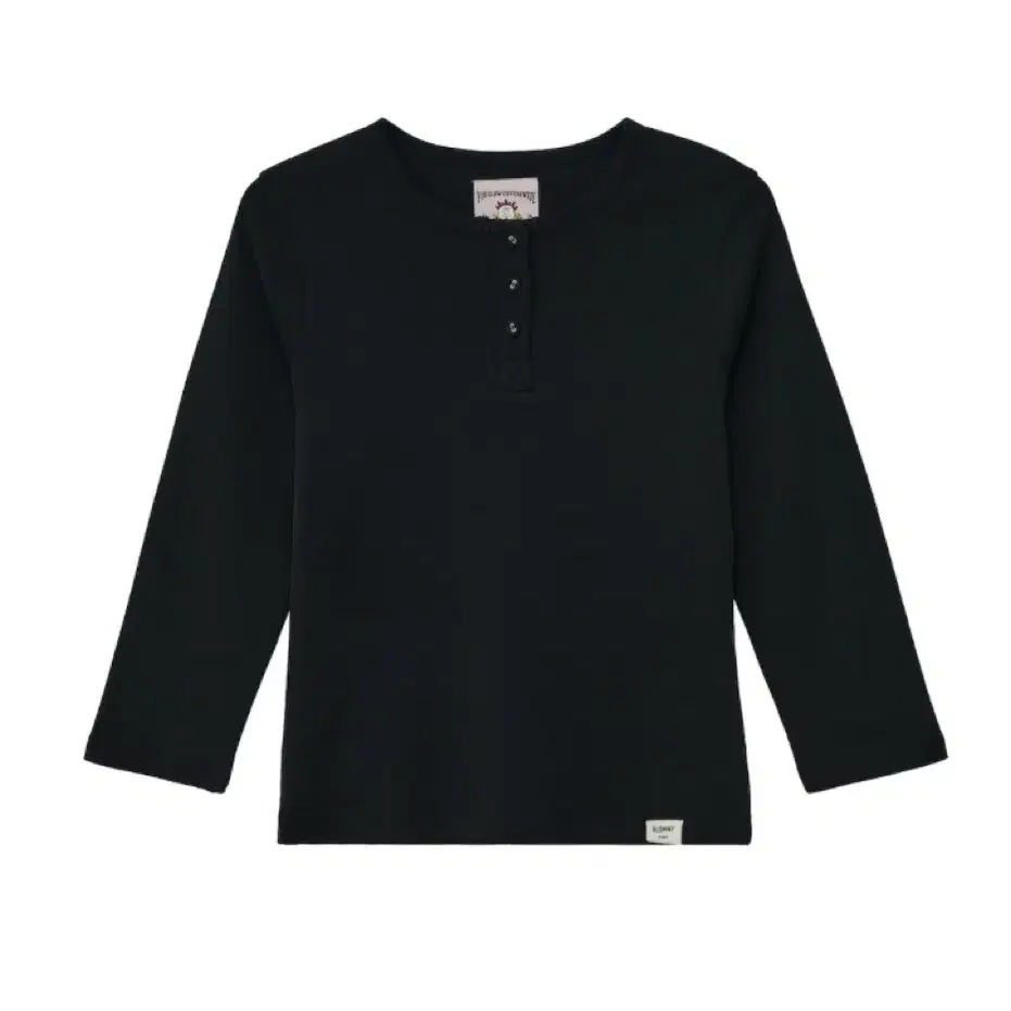 글로니 glowny 3/4 button fly tee black