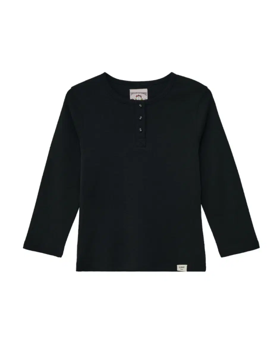 글로니 glowny 3/4 button fly tee black