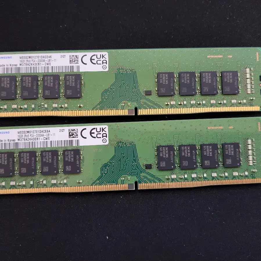 컴퓨터 램 삼성 DDR4 3200AA 32GB(16GB 2개)