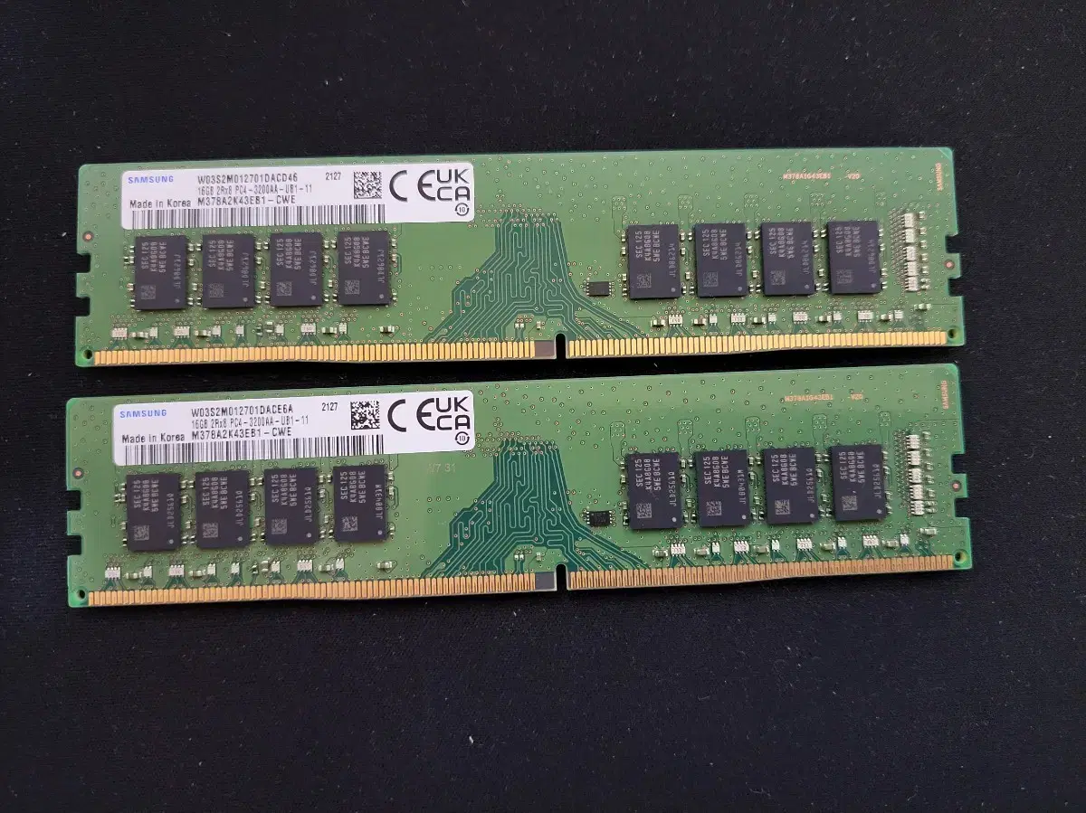 컴퓨터 램 삼성 DDR4 3200AA 32GB(16GB 2개)