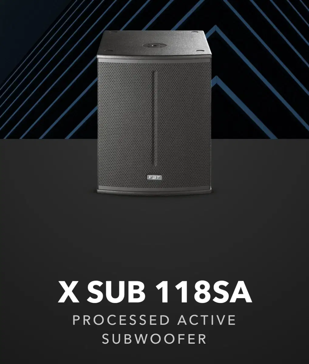 FBT x-sub18sa/18인치 액티브서브우퍼/1200w 출력