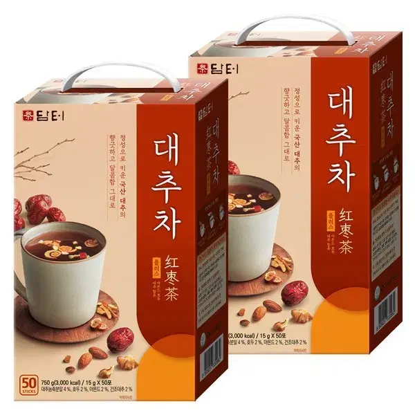 무료배송-담터 대추차 50T+50T (100T) 전통차