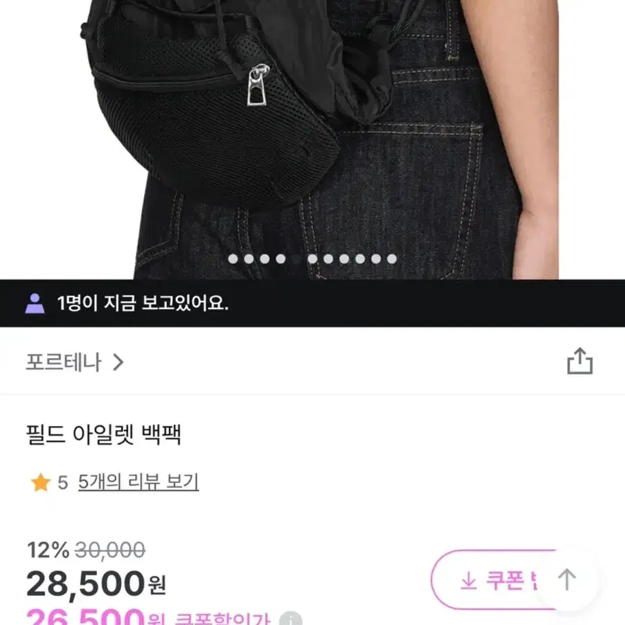 포르테나 필드 아일렛 백팩